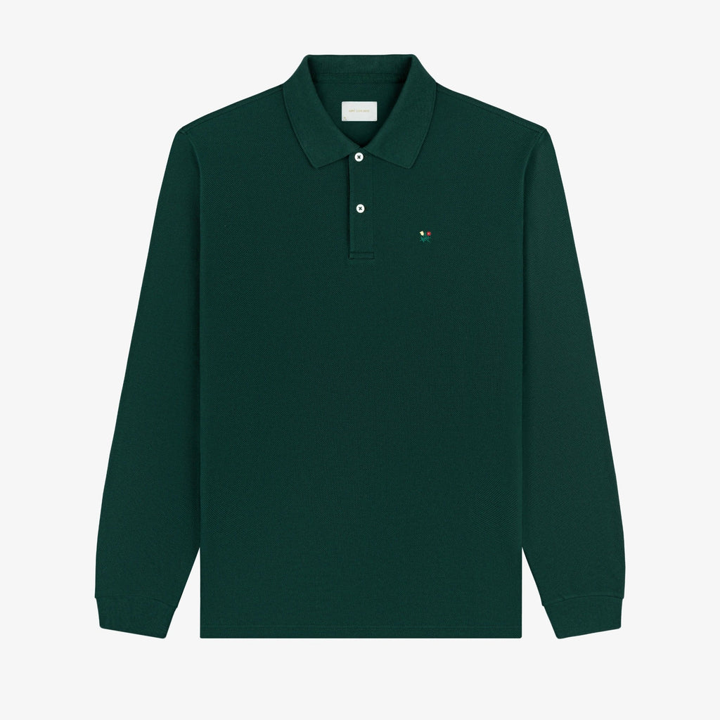 Оригінальна Long-Sleeve Crest Piqué Polo Aime leon dore – боковий вид