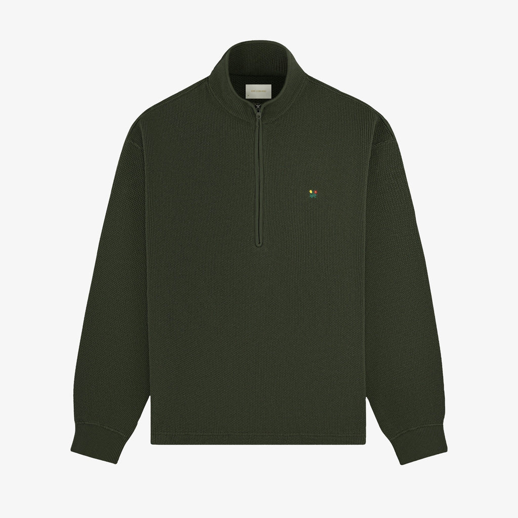 Crest Piqué Half-Zip Pullover Aime leon dore – Гарантія оригінальності – боковий вид