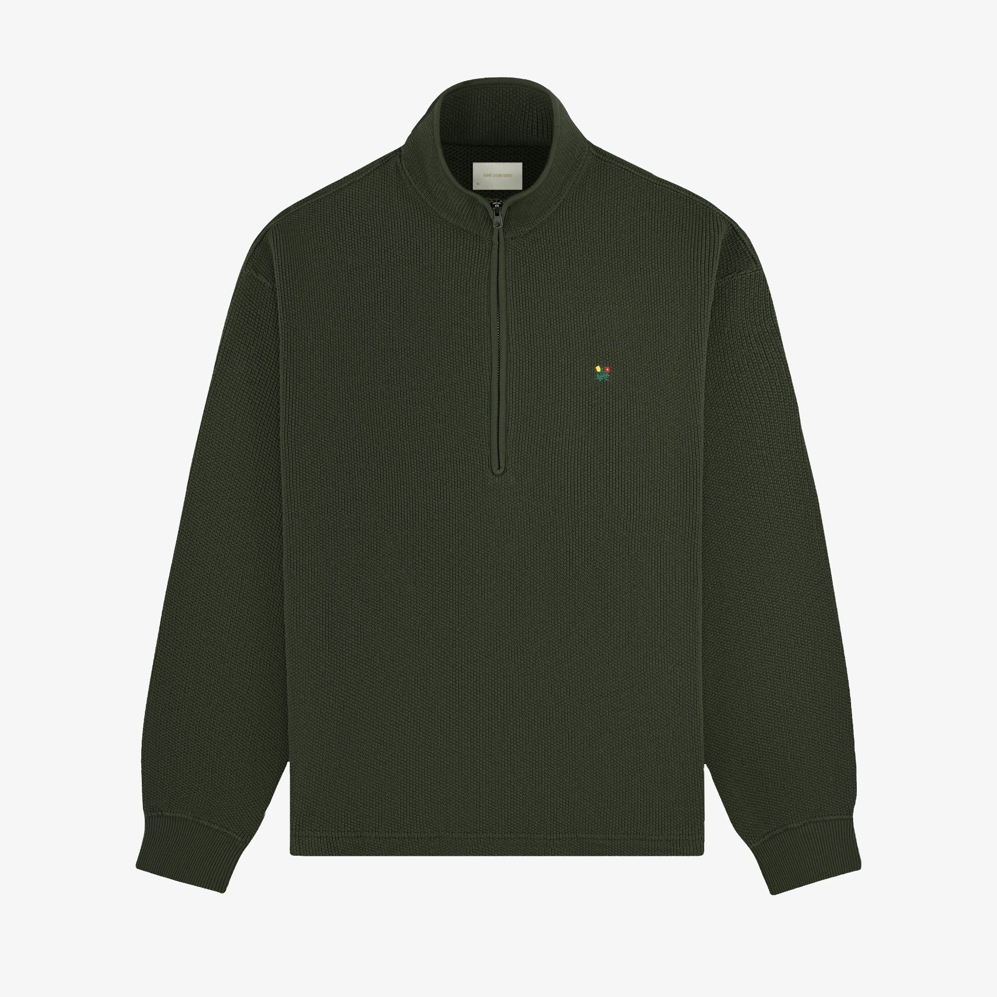 Crest Piqué Half-Zip Pullover Aime leon dore – Гарантія оригінальності – боковий вид