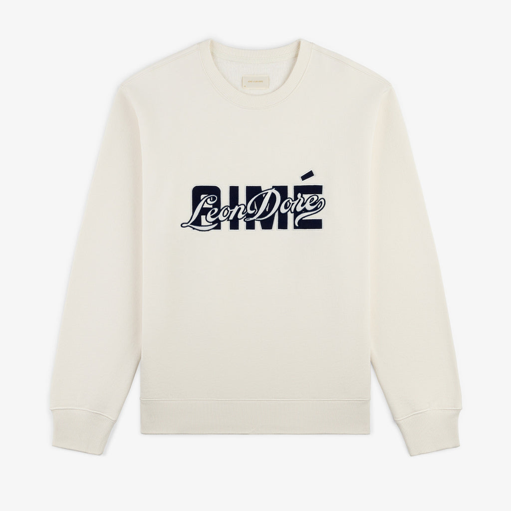 Overlay Logo Crewneck Sweatshirt Aime leon dore оригінал – Купити в Україні – боковий вид