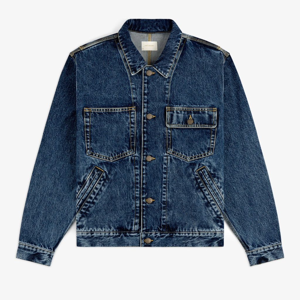 Denim Trucker Jacket Aime leon dore – Гарантія оригінальності – боковий вид