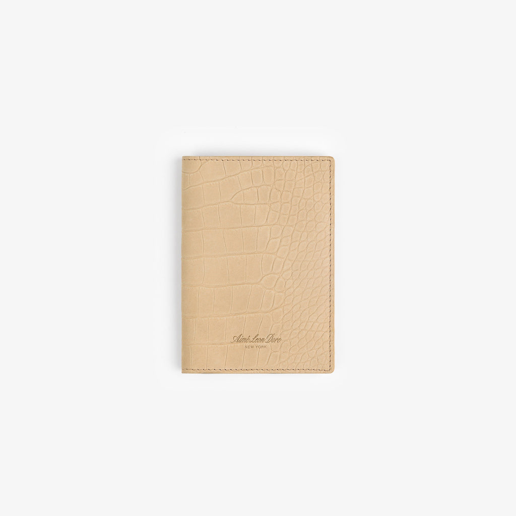 Оригінальна Croc-Embossed Nubuck Passport Holder Aime leon dore – боковий вид