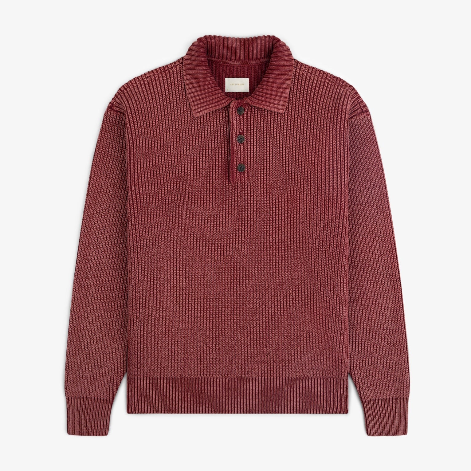 Stone Washed Knit Polo Aime leon dore – Гарантія оригінальності – боковий вид