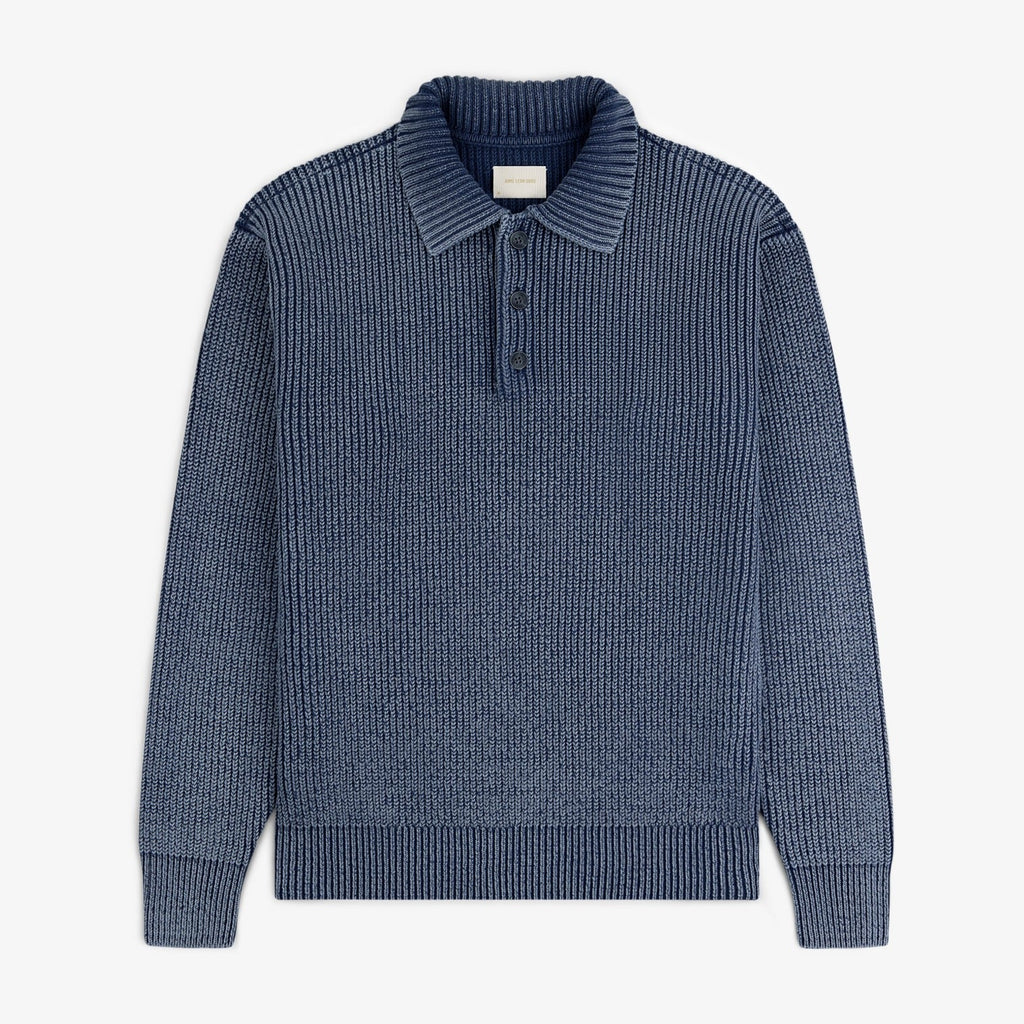 Stone Washed Knit Polo Aime leon dore – Гарантія оригінальності – боковий вид