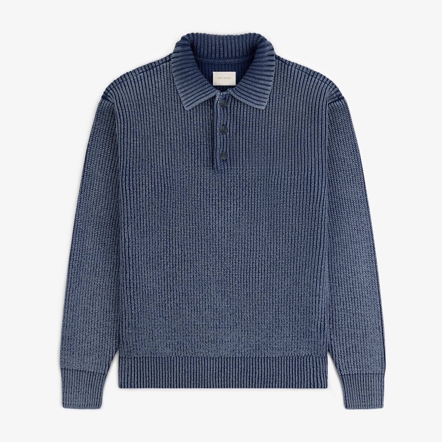 Stone Washed Knit Polo Aime leon dore – Гарантія оригінальності – боковий вид