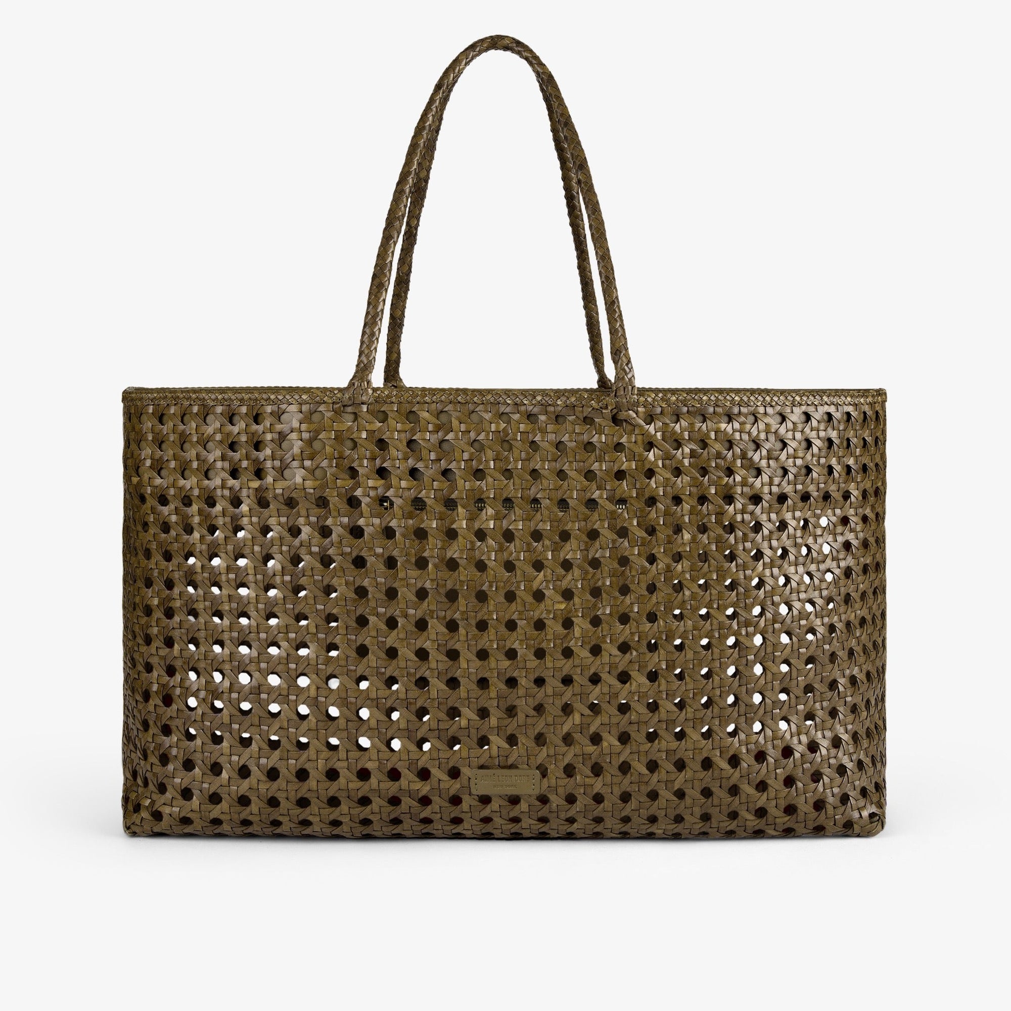 Оригінальна Woven Leather Tote Bag Aime leon dore – боковий вид