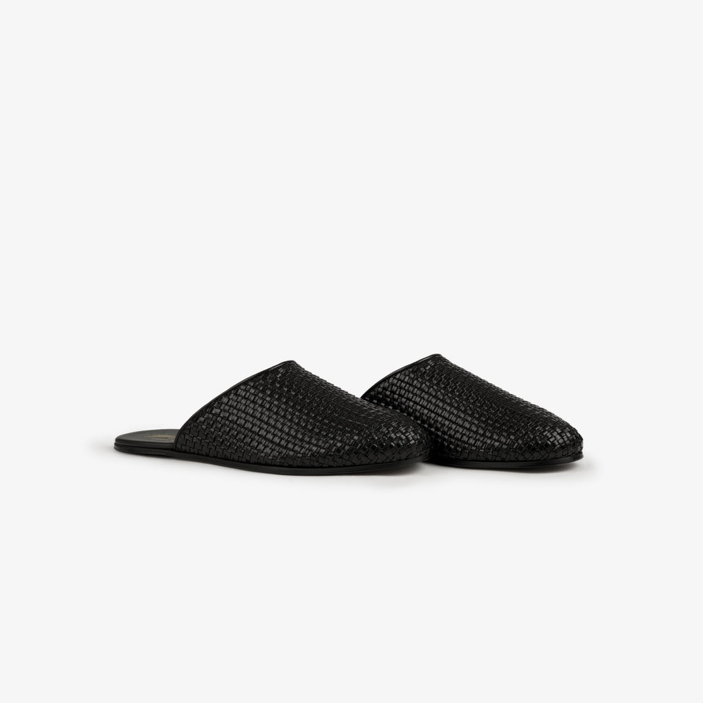Оригінальна Leather Raffia Mule Aime leon dore – боковий вид