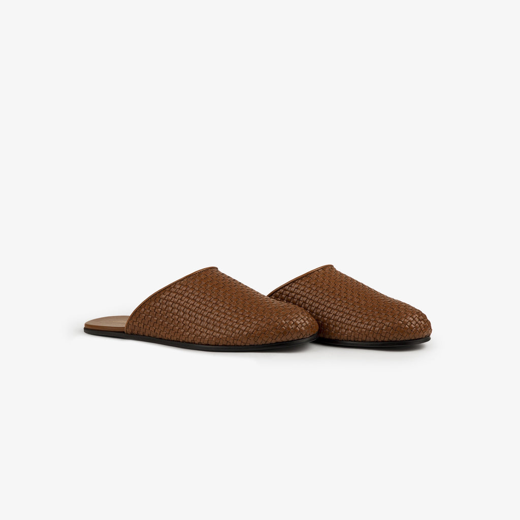 Оригінальна Leather Raffia Mule Aime leon dore – боковий вид