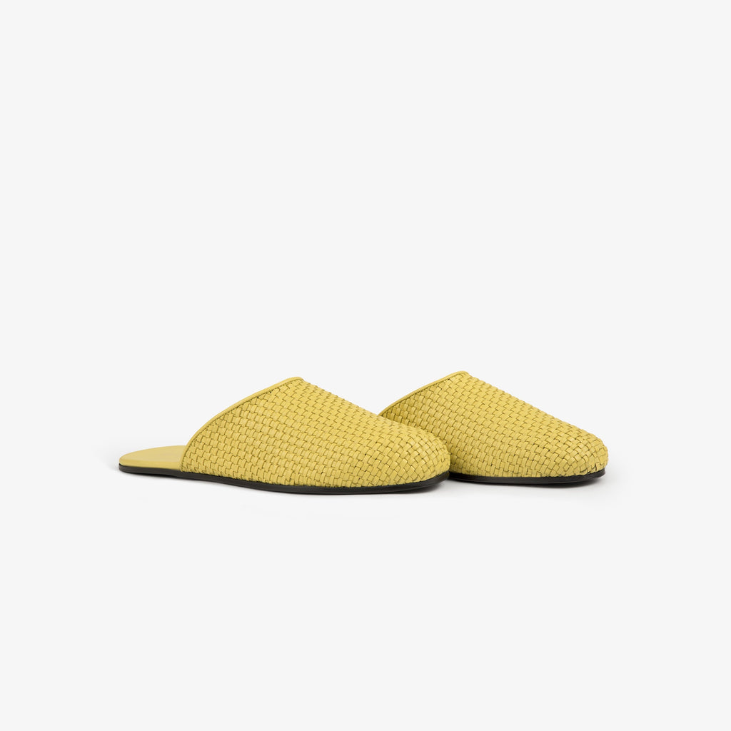 Оригінальна Leather Raffia Mule Aime leon dore – боковий вид
