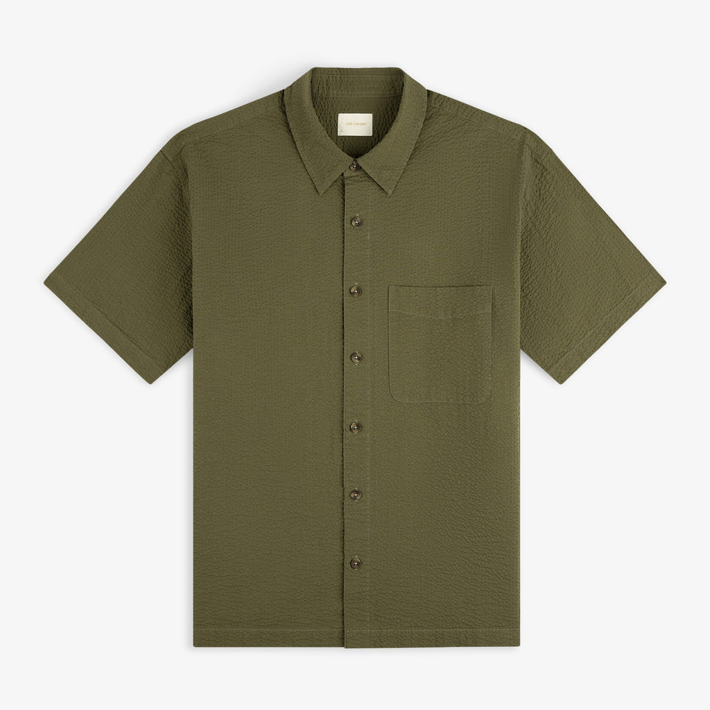 Short-Sleeve Seersucker Shirt Aime leon dore – Гарантія оригінальності – боковий вид