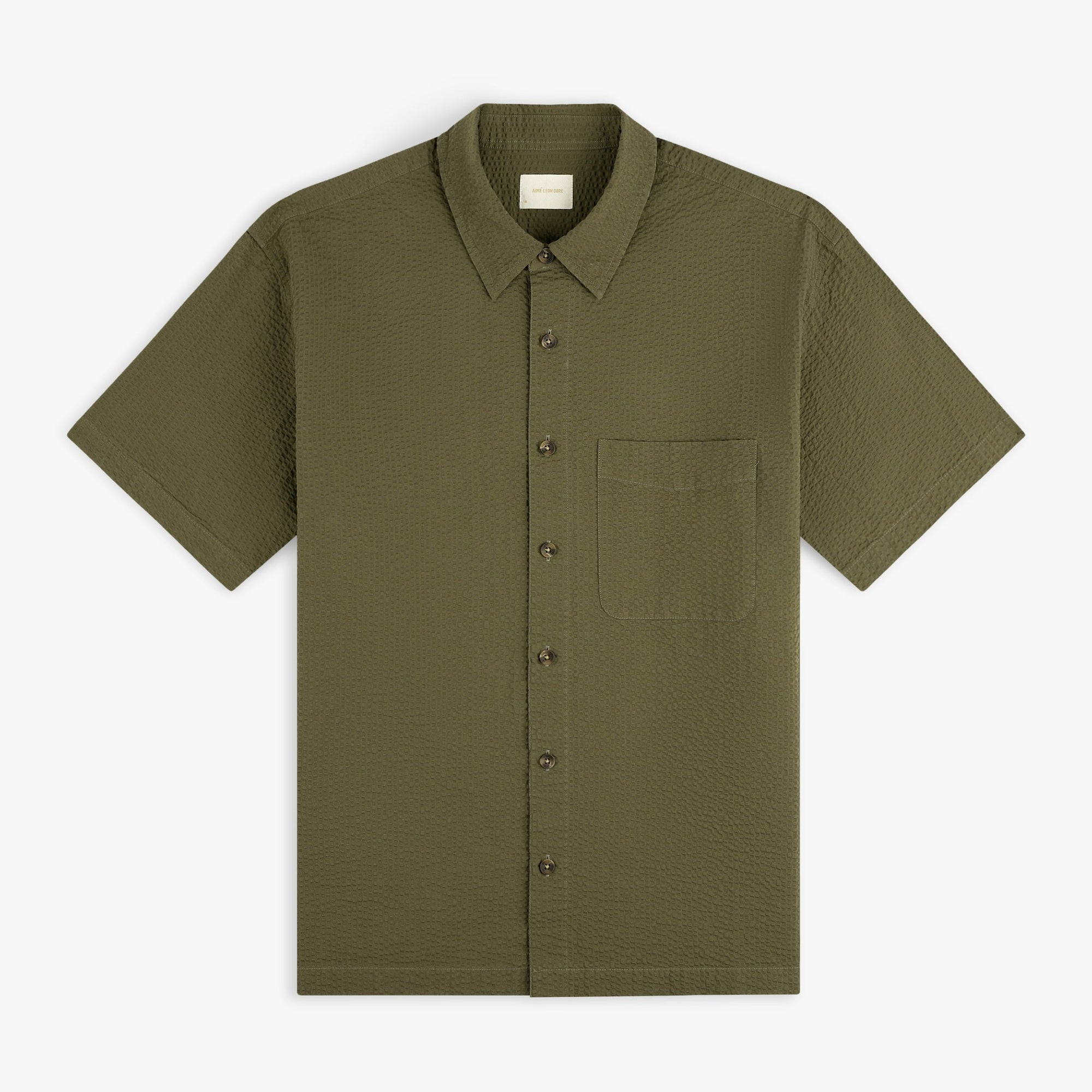 Short-Sleeve Seersucker Shirt Aime leon dore – Гарантія оригінальності – боковий вид