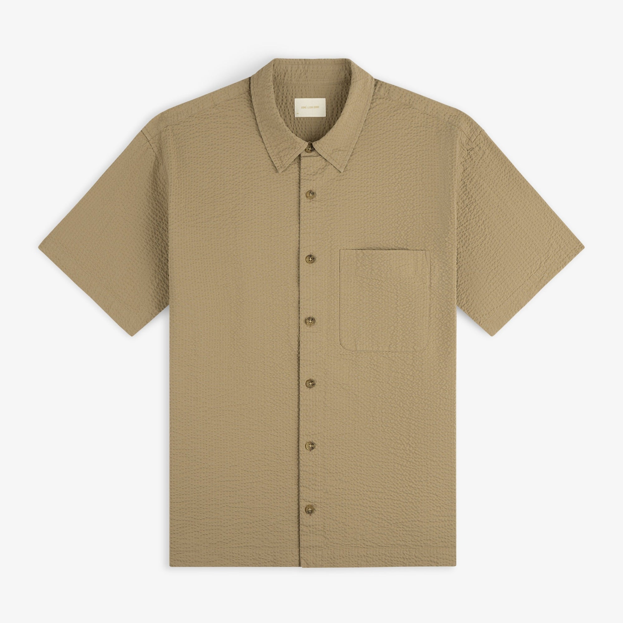 Short-Sleeve Seersucker Shirt Aime leon dore – Гарантія оригінальності – боковий вид