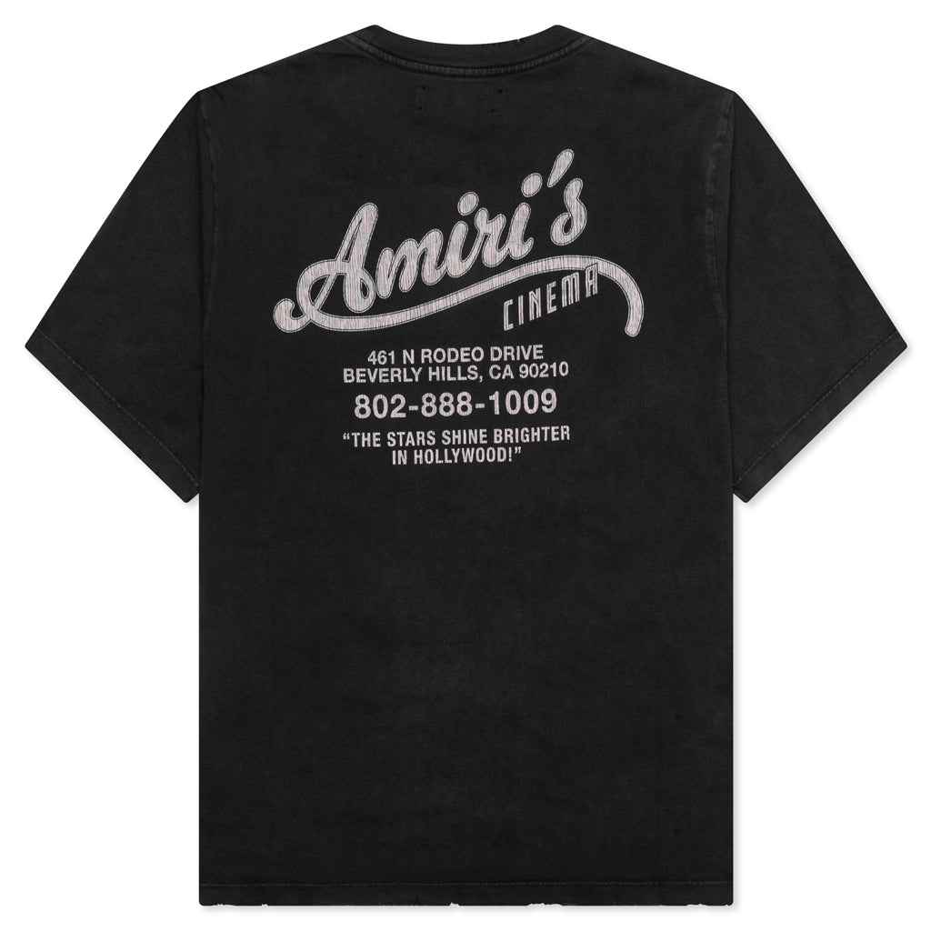 Cinemas Vintage Tee Black Amiri – Гарантія оригінальності – вид ззаду