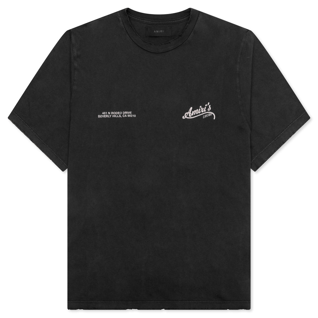 Cinemas Vintage Tee Black Amiri – Гарантія оригінальності – боковий вид