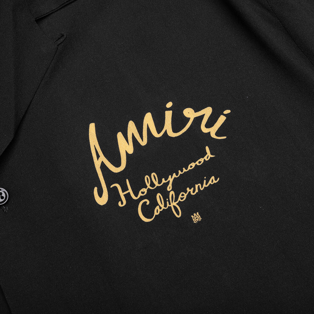 Оригінальна Hollywood Camp Shirt Black Amiri – збільшений вид