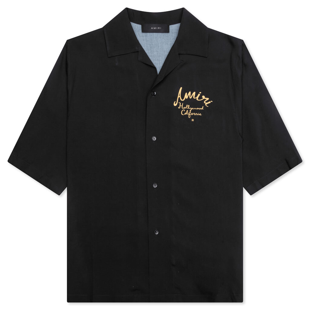 Оригінальна Hollywood Camp Shirt Black Amiri – боковий вид