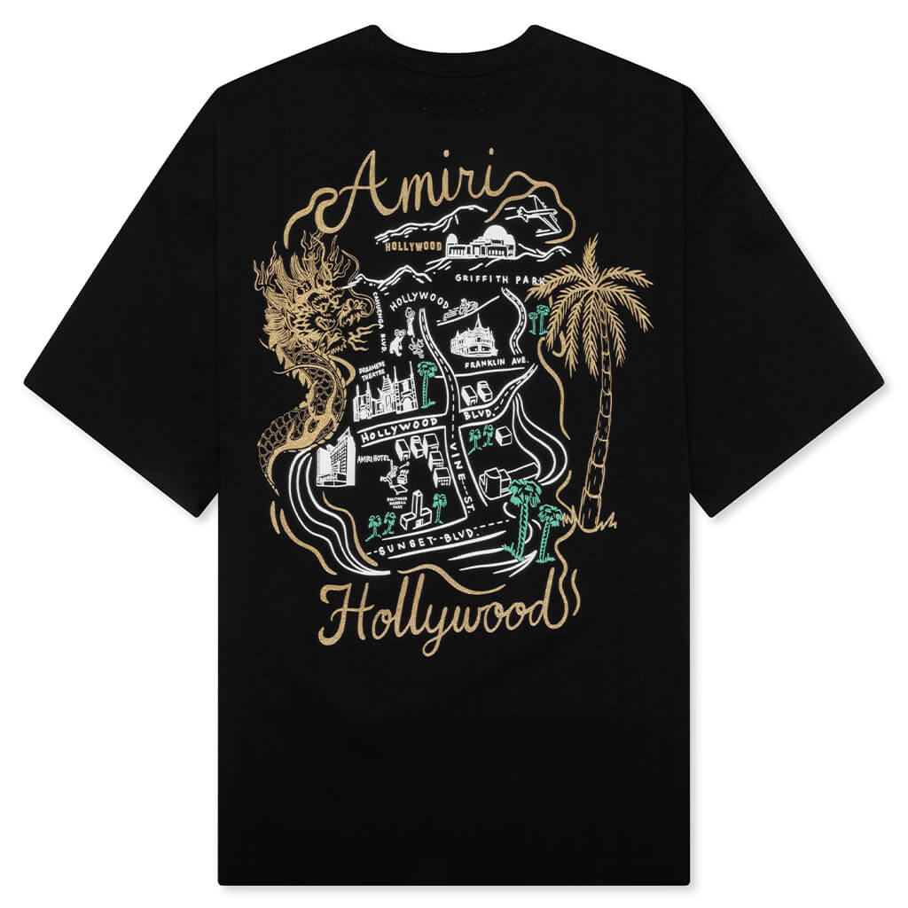 Оригінальна Hollywood Oversized Tee Black Amiri – вид ззаду