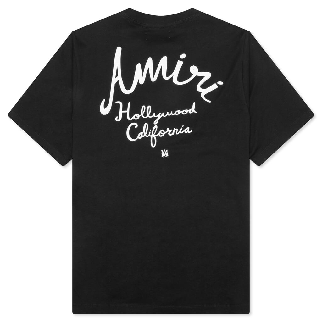 Hollywood Tee Black Amiri оригінал – Купити в Україні – вид ззаду