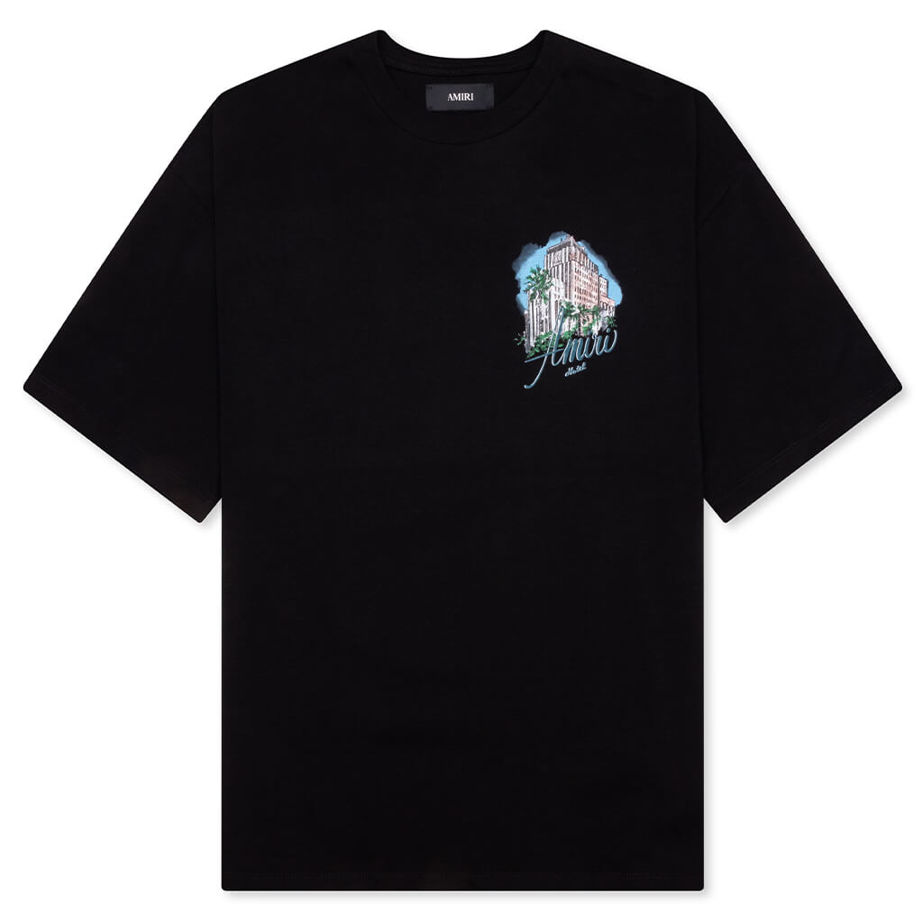 Hotel Oversized Tee Black Amiri оригінал – Купити в Україні – боковий вид