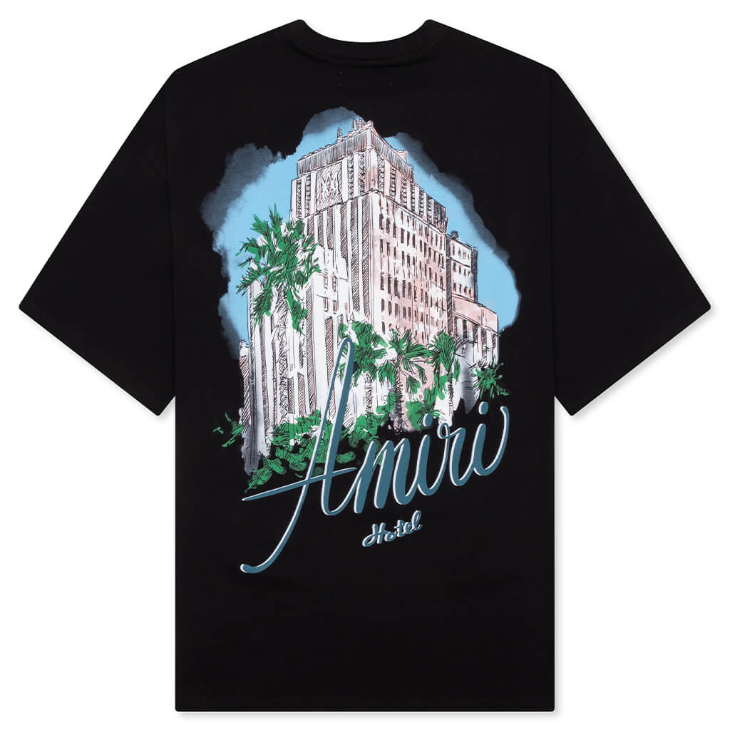 Hotel Oversized Tee Black Amiri оригінал – Купити в Україні – вид ззаду