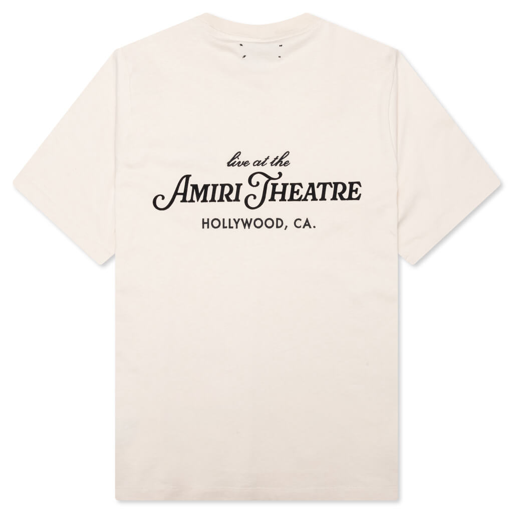Theatre Flocked Tee Alabaster Amiri – Гарантія оригінальності – вид ззаду
