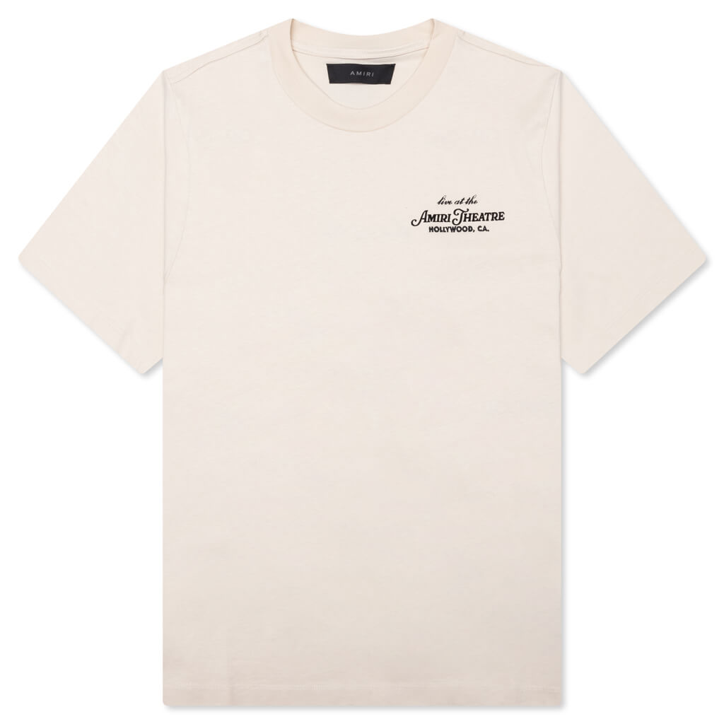 Theatre Flocked Tee Alabaster Amiri – Гарантія оригінальності – боковий вид