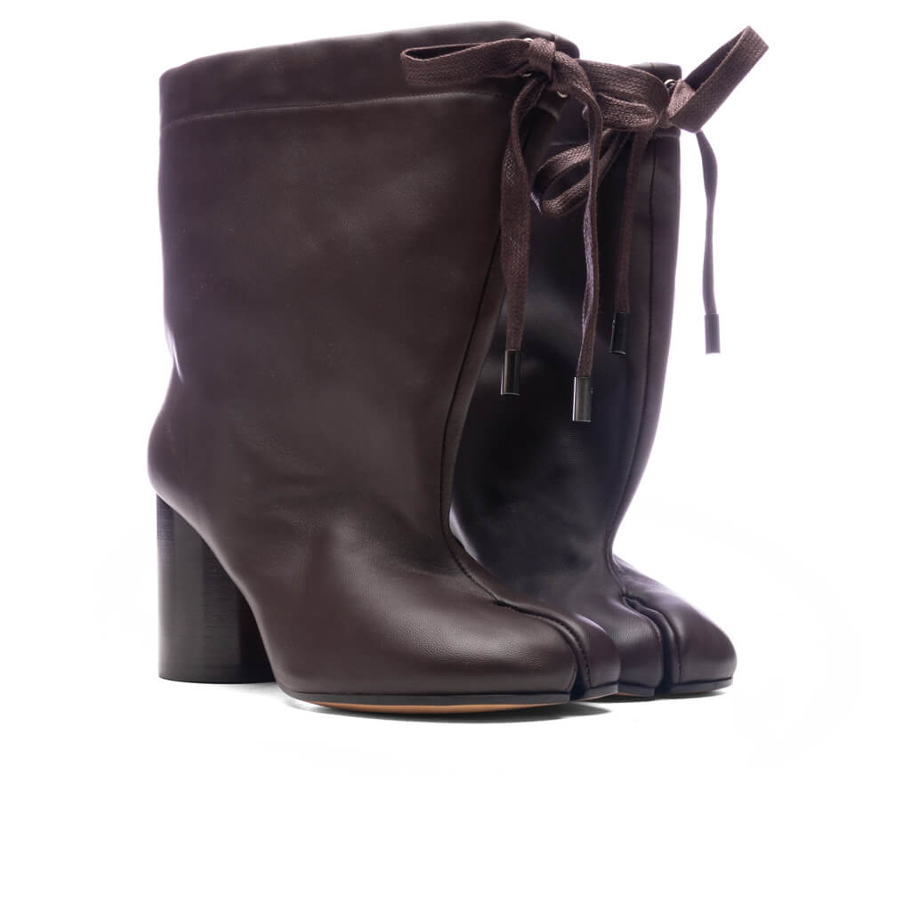 Brown Tabi Drawstring Ankle Boots Maison margiela – Гарантія оригінальності – вид ззаду