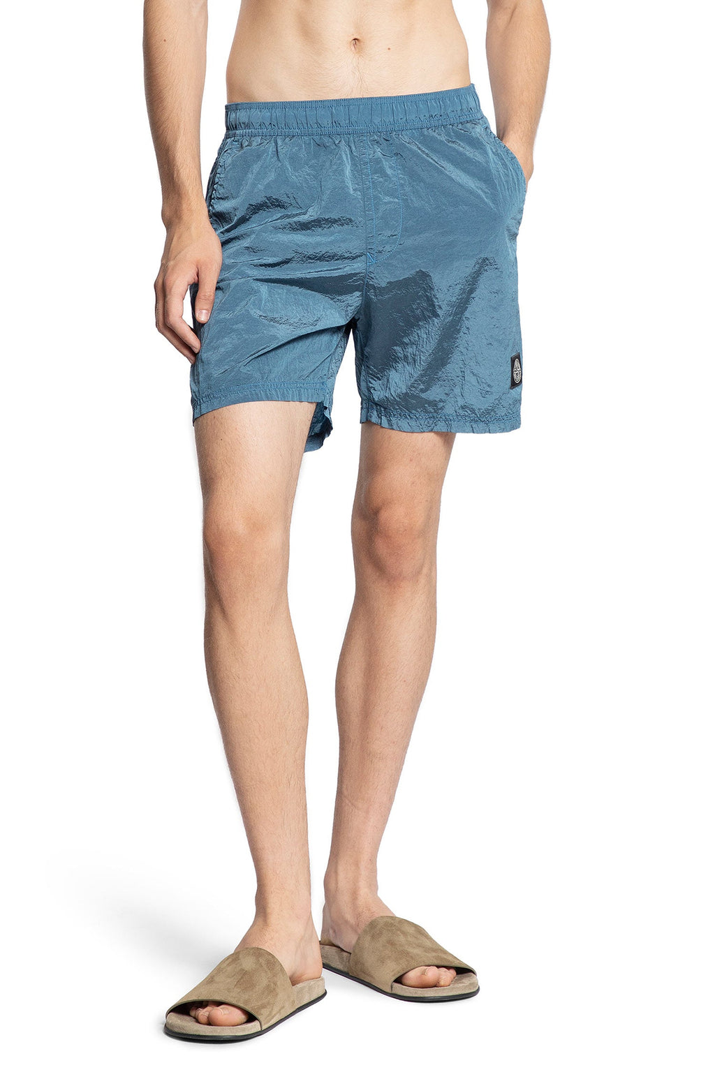 B100004 Nylon Metal Swim Shorts Stone island – Гарантія оригінальності – боковий вид