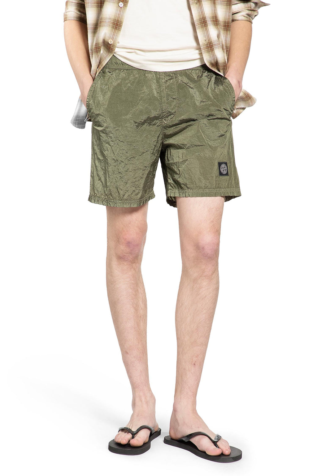 B100004 Nylon Metal Swim Shorts Stone island – Гарантія оригінальності – боковий вид
