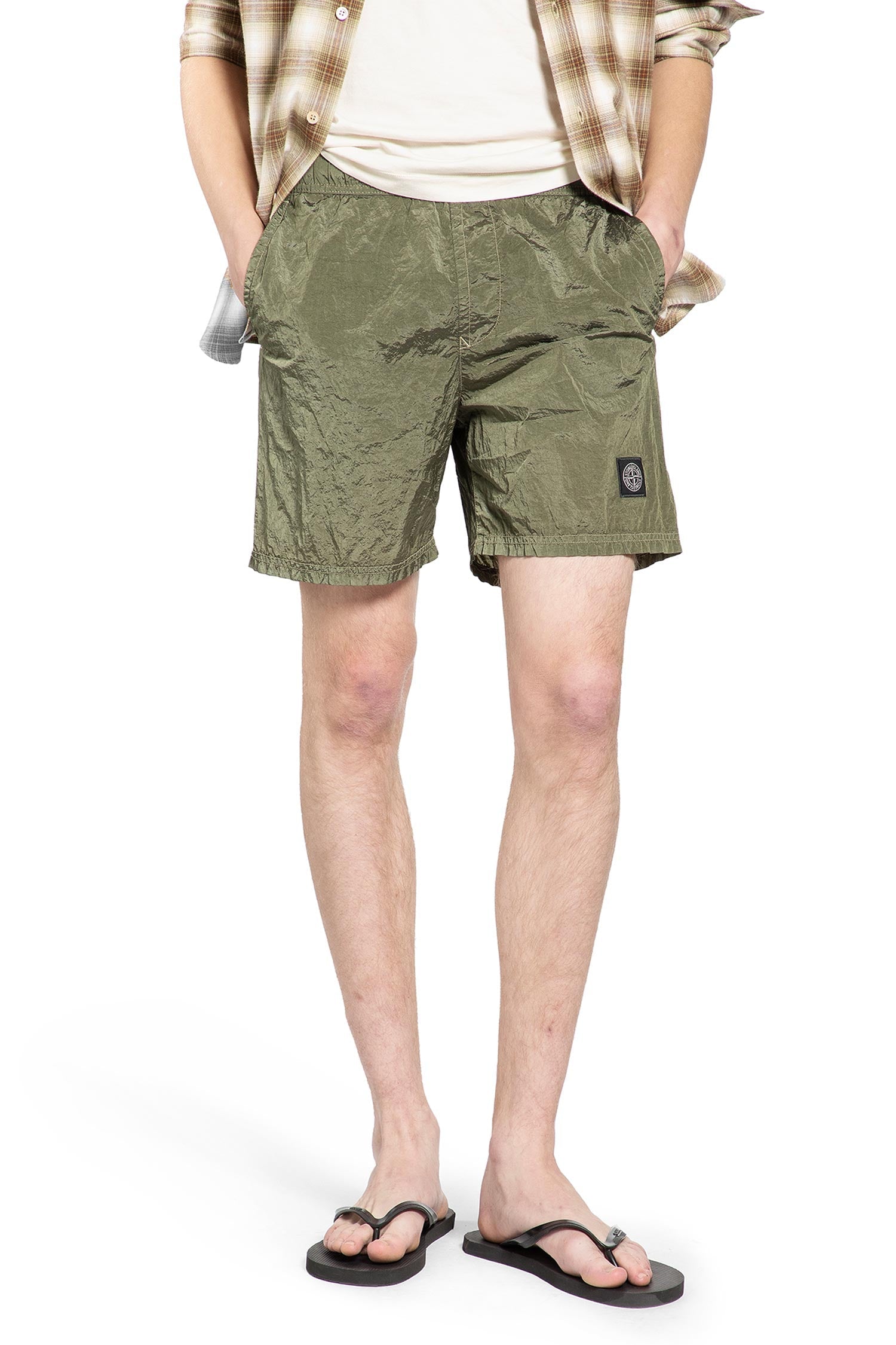 B100004 Nylon Metal Swim Shorts Stone island – Гарантія оригінальності – боковий вид