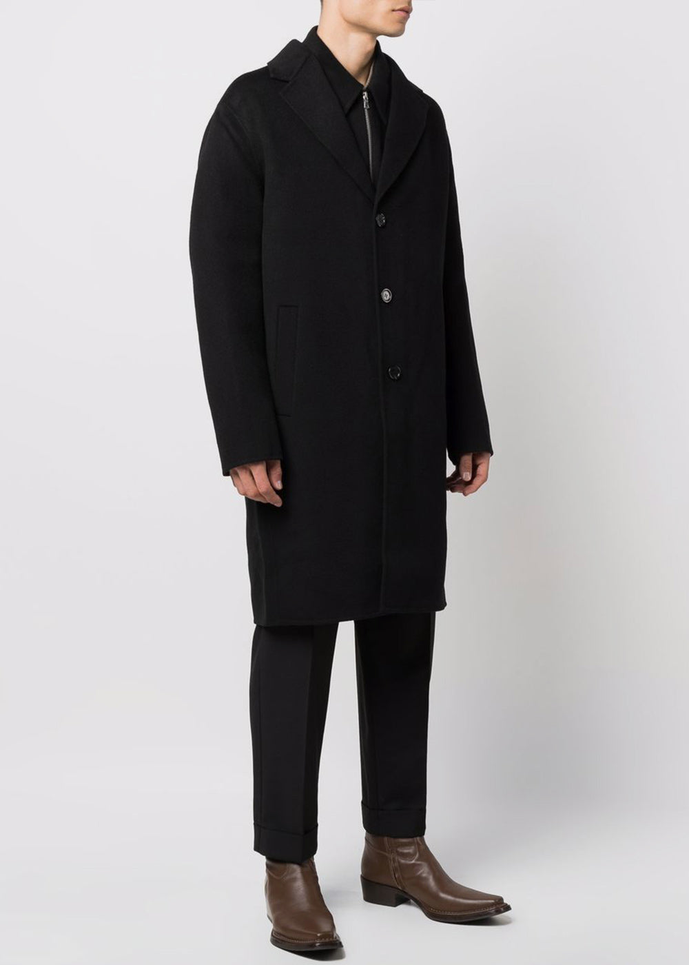 Оригінальна Black Dali Wool Coat Acne studios – вид ззаду