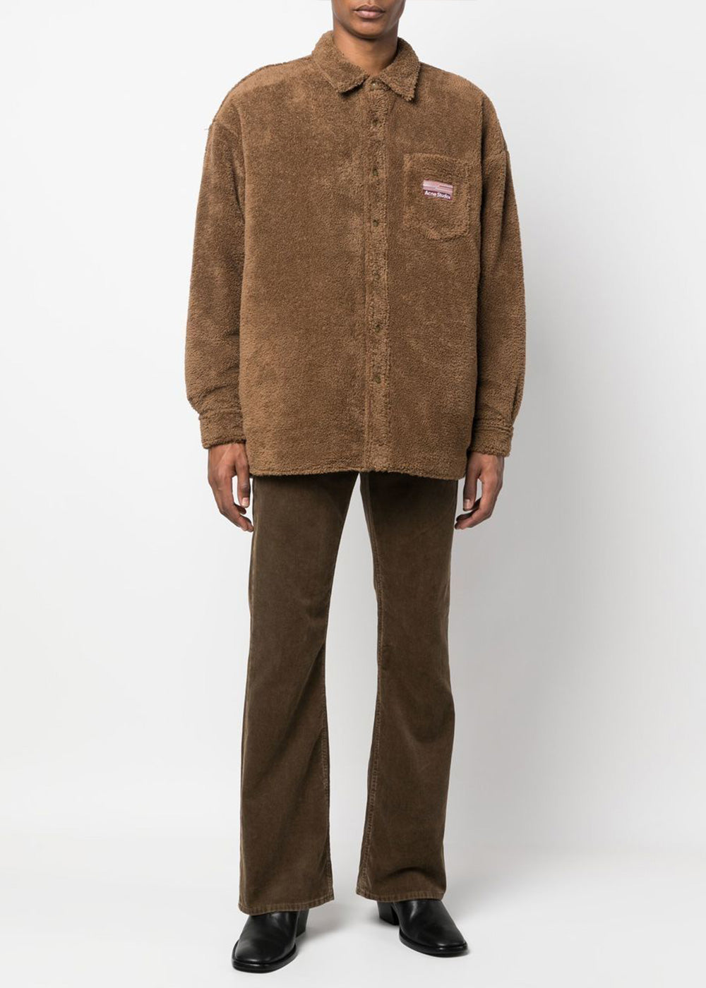 Hazel Beige Soft Teddy Overshirt Acne studios – Гарантія оригінальності – збільшений вид