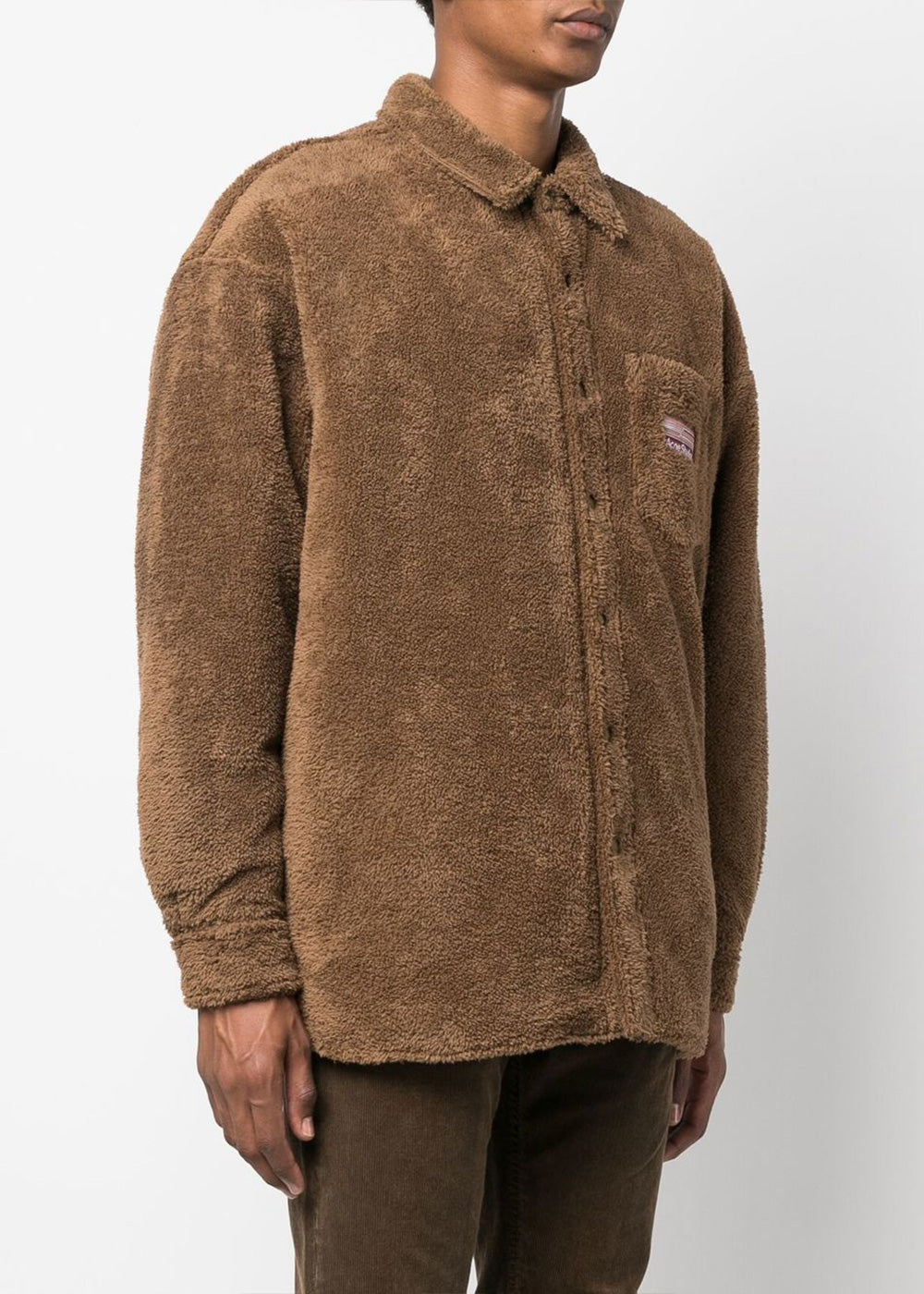Hazel Beige Soft Teddy Overshirt Acne studios – Гарантія оригінальності – вид ззаду