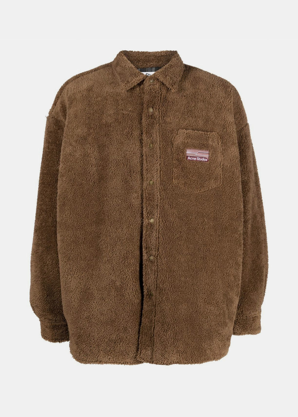 Hazel Beige Soft Teddy Overshirt Acne studios – Гарантія оригінальності – боковий вид