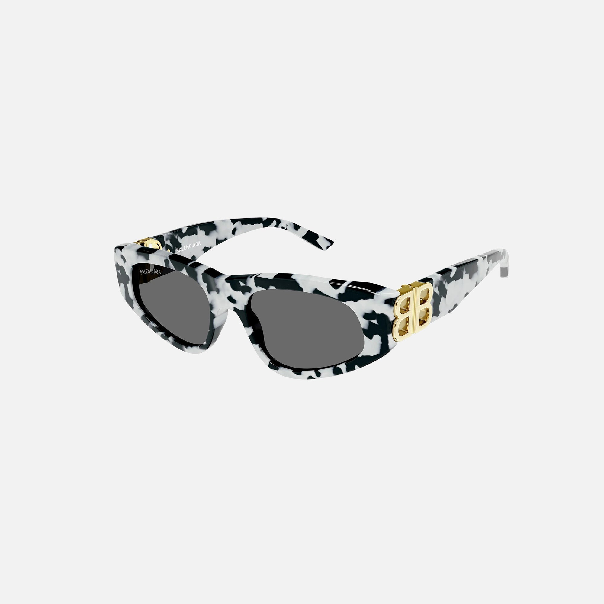 Bb Logo Gold Hinge Acetate Cat Eye Cow Print Balenciaga оригінал – Купити в Україні – вид ззаду