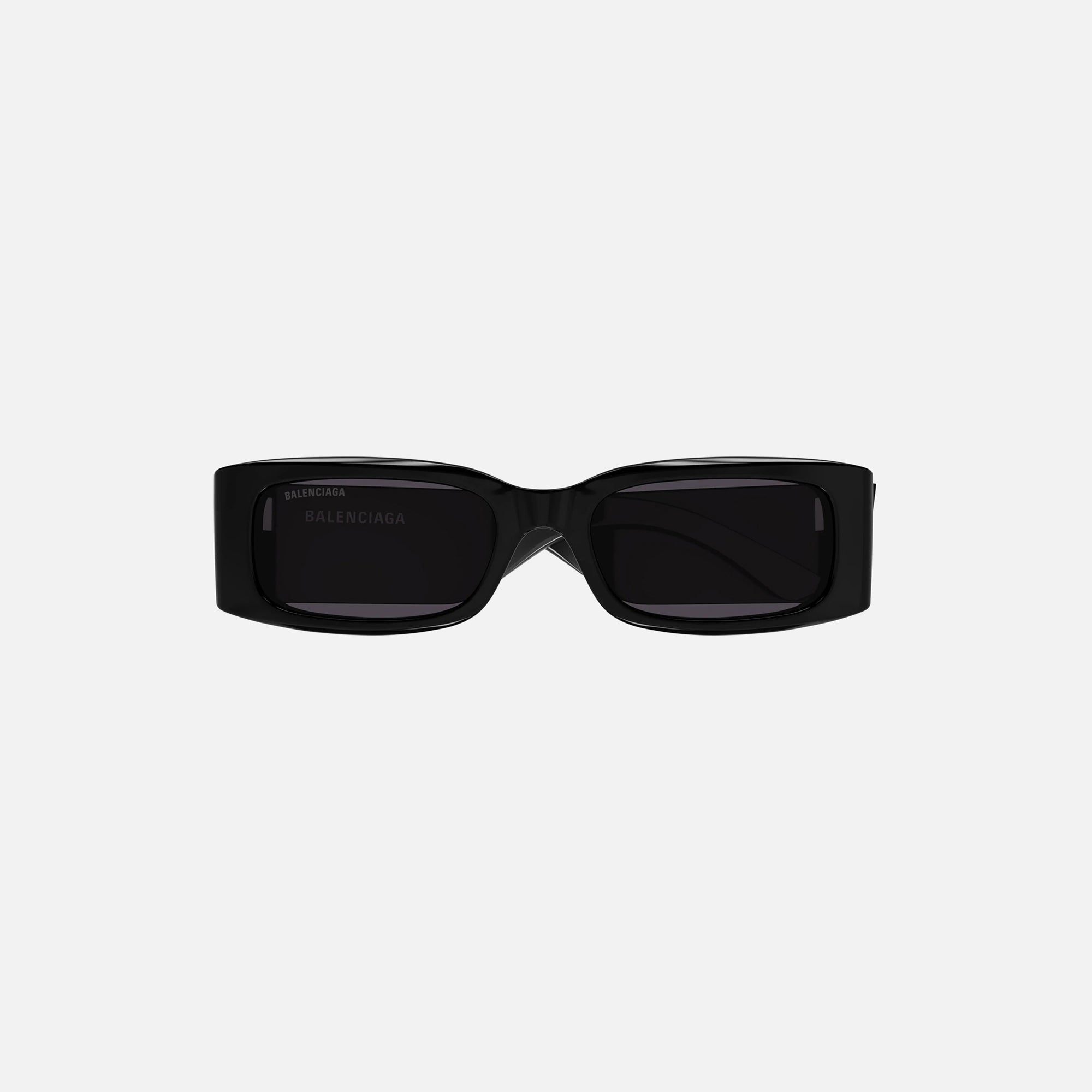 Acetate Square Frame Shiny Solid Black Balenciaga – Гарантія оригінальності – боковий вид - BALENCIAGA
