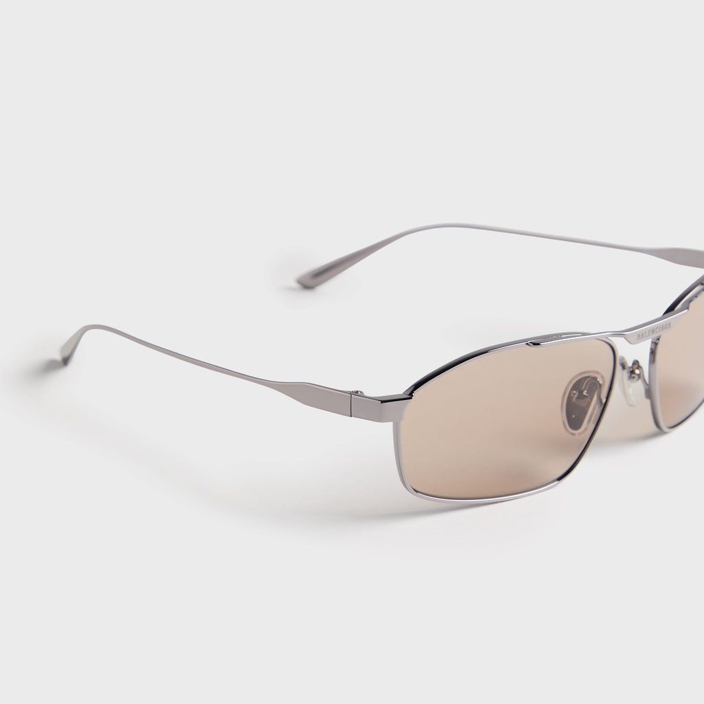 Bb0416s Rectangle Metal Sunglasses Ruthenium Balenciaga оригінал – Купити в Україні – вид ззаду