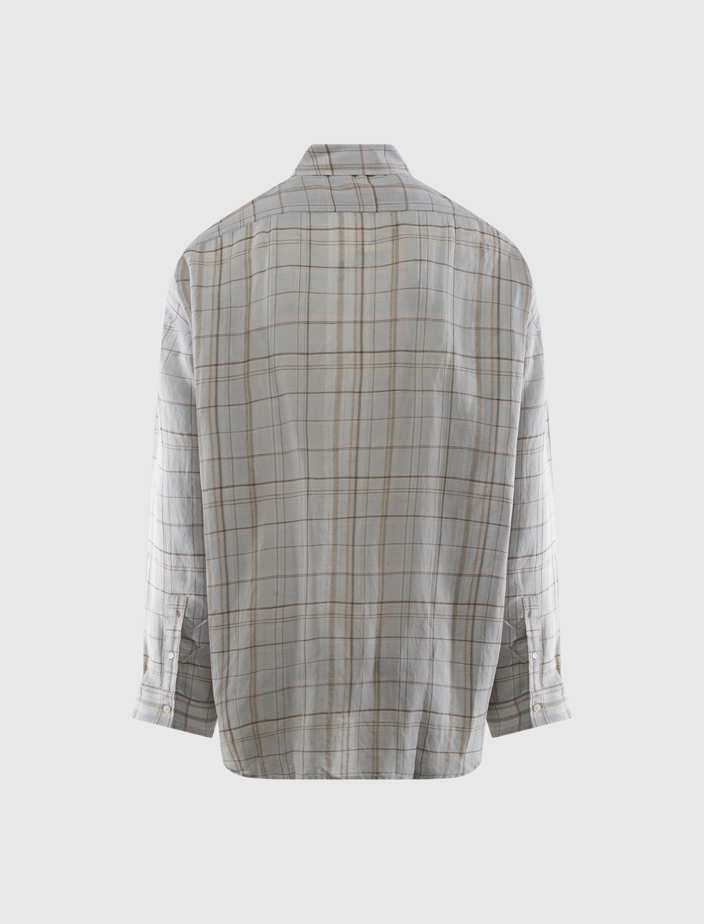 Оригінальна Linen Check Button-Up Shirt Acne studios – вид ззаду