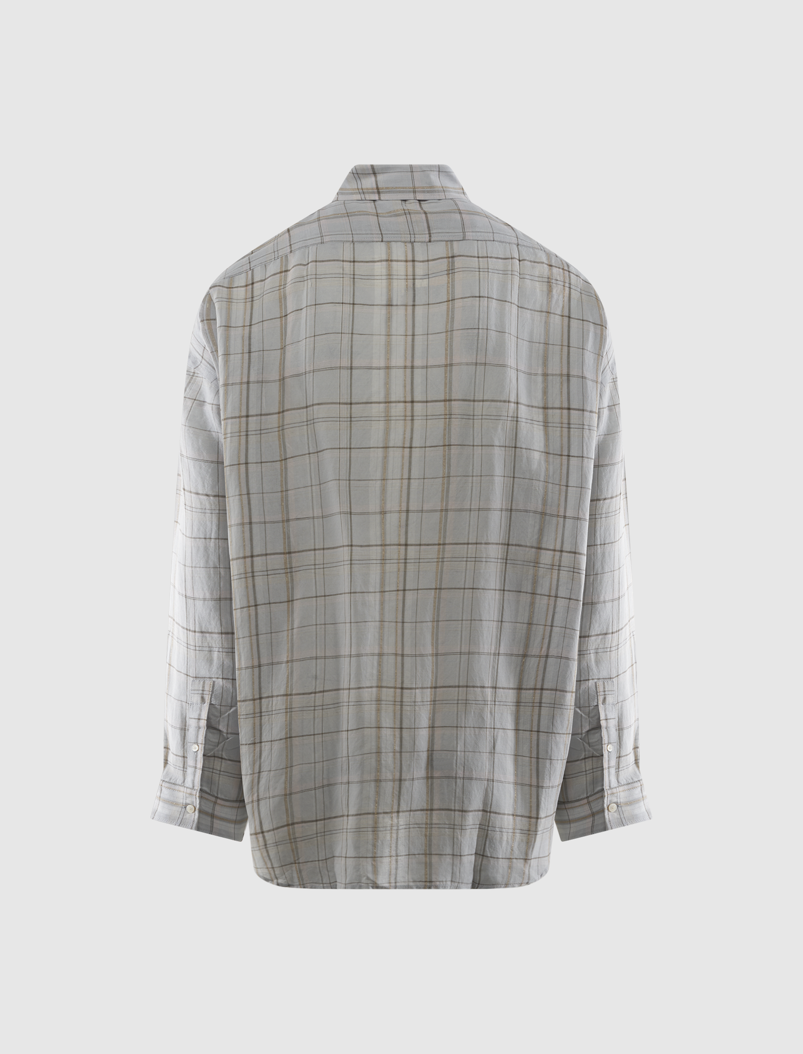 Оригінальна Linen Check Button-Up Shirt Acne studios – вид ззаду