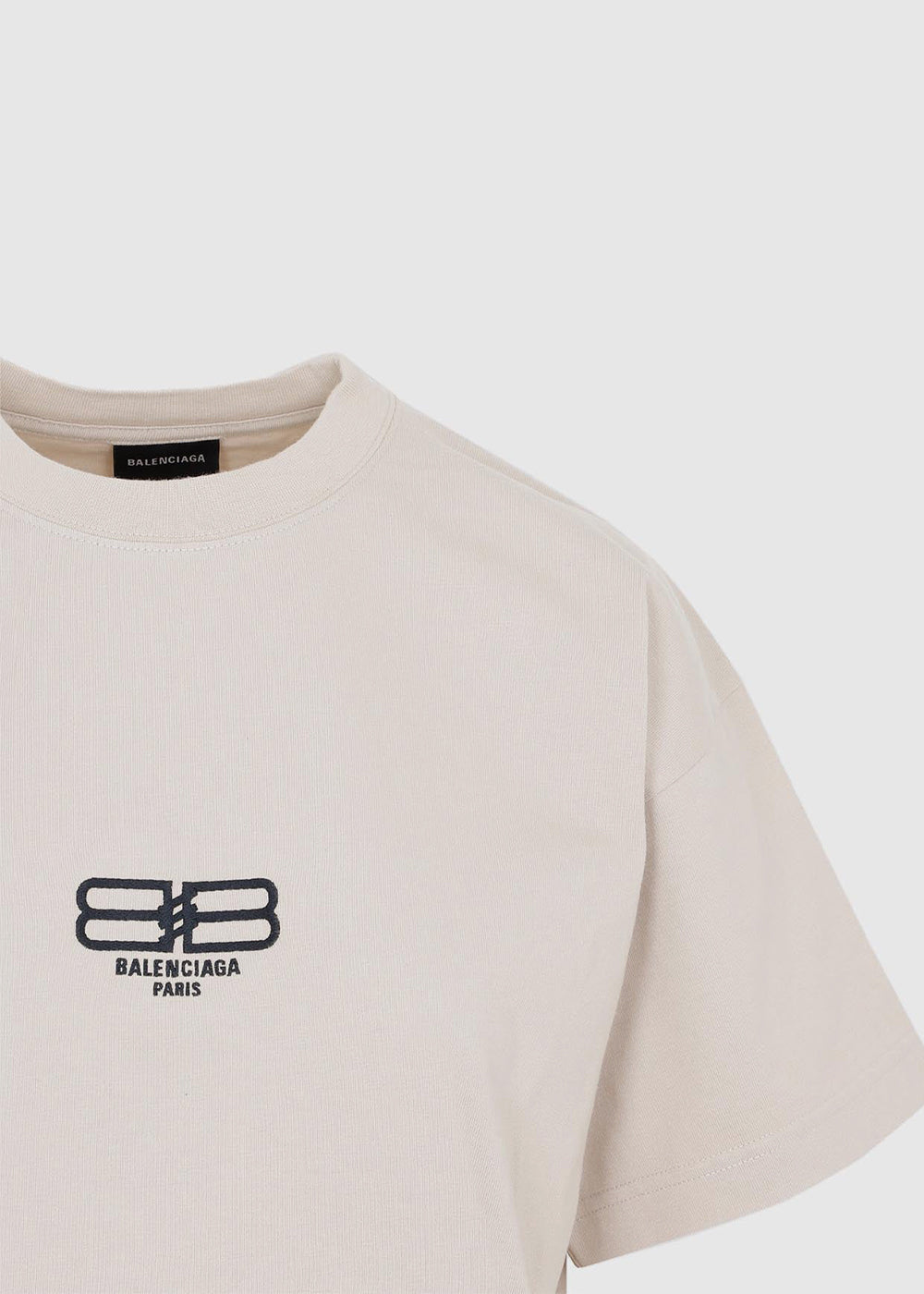 Оригінальна Beige Logo Monogram T-Shirt Balenciaga – вид ззаду