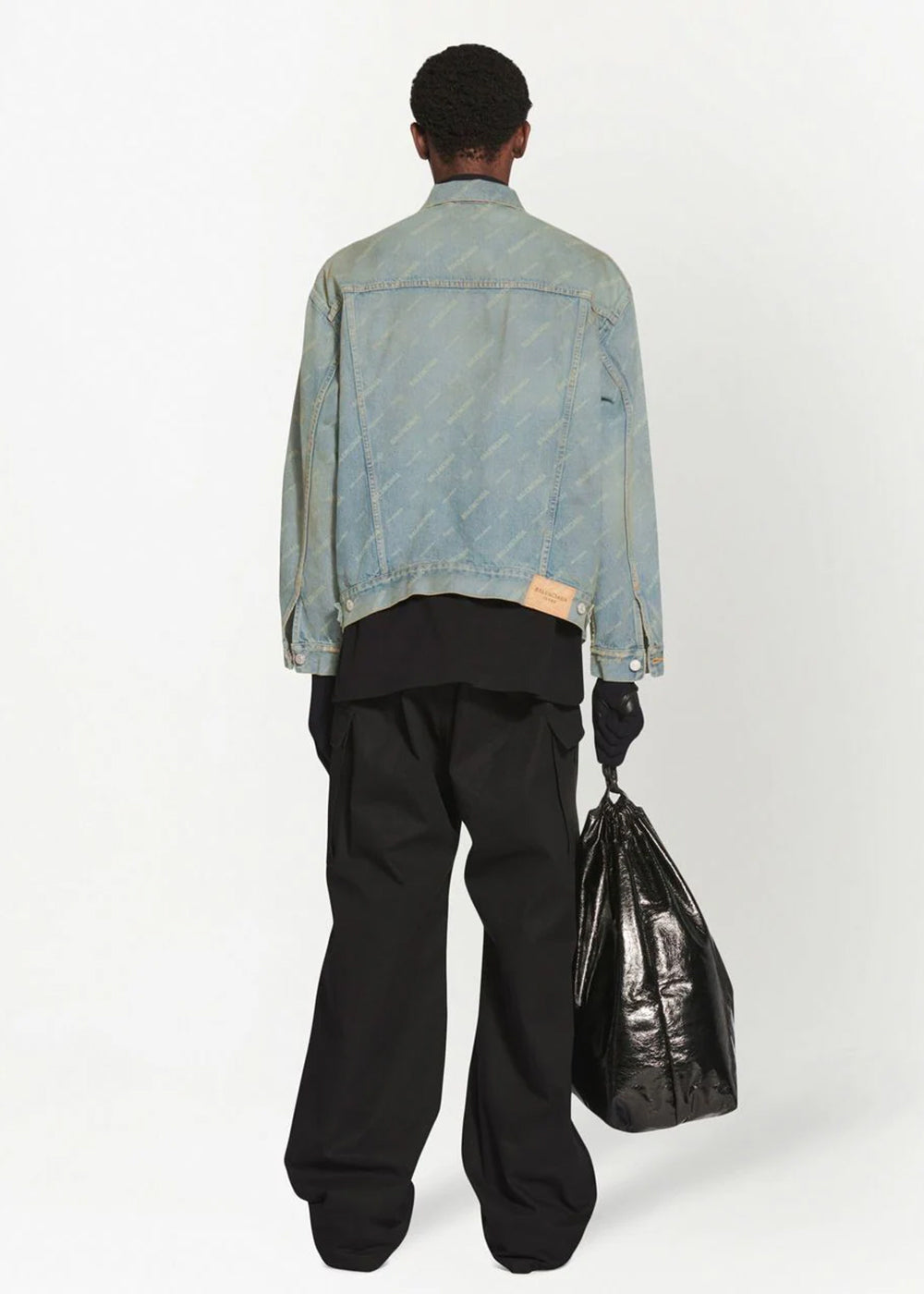 Оригінальна Logo-Print Oversized Denim Jacket Balenciaga – збільшений вид