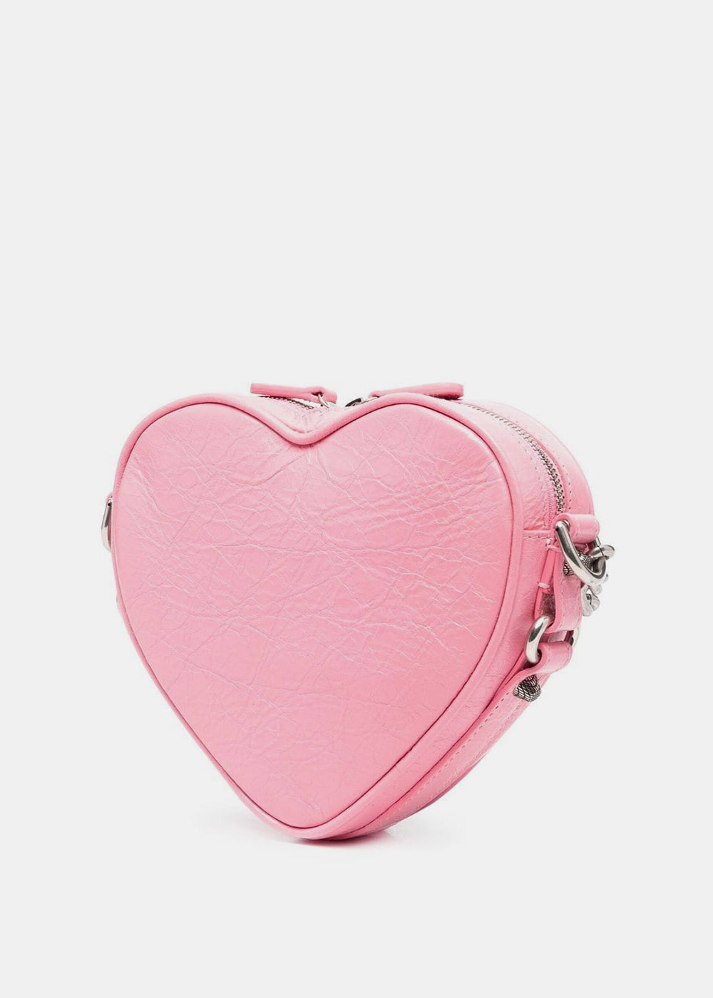 Pink Mini Le Cagole Heart Leather Crossbody Bag Balenciaga оригінал – Купити в Україні – детальний вид
