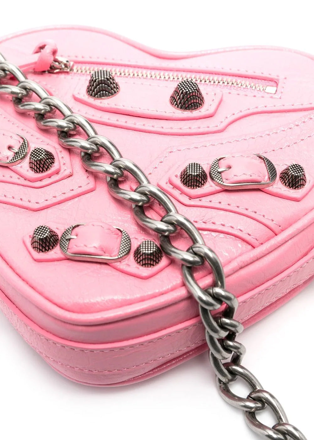 Pink Mini Le Cagole Heart Leather Crossbody Bag Balenciaga оригінал – Купити в Україні – збільшений вид