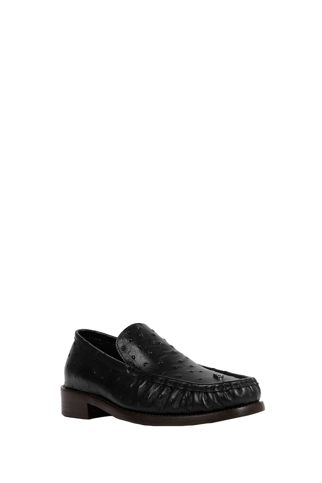 Ostrich-Printed Leather Loafers Acne studios оригінал – Купити в Україні – вид ззаду