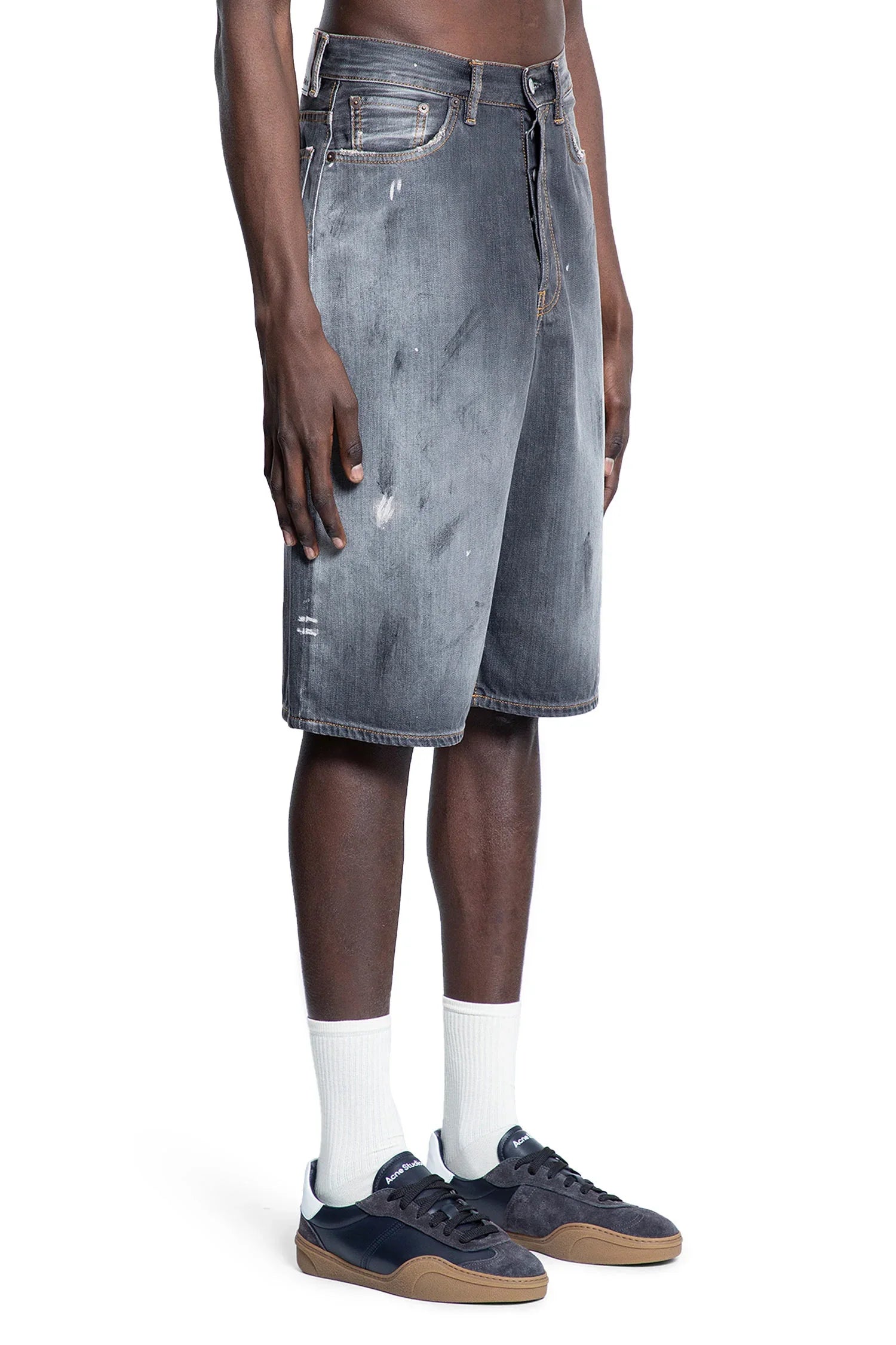 Оригінальна Loose Fit Denim Shorts Acne studios – детальний вид