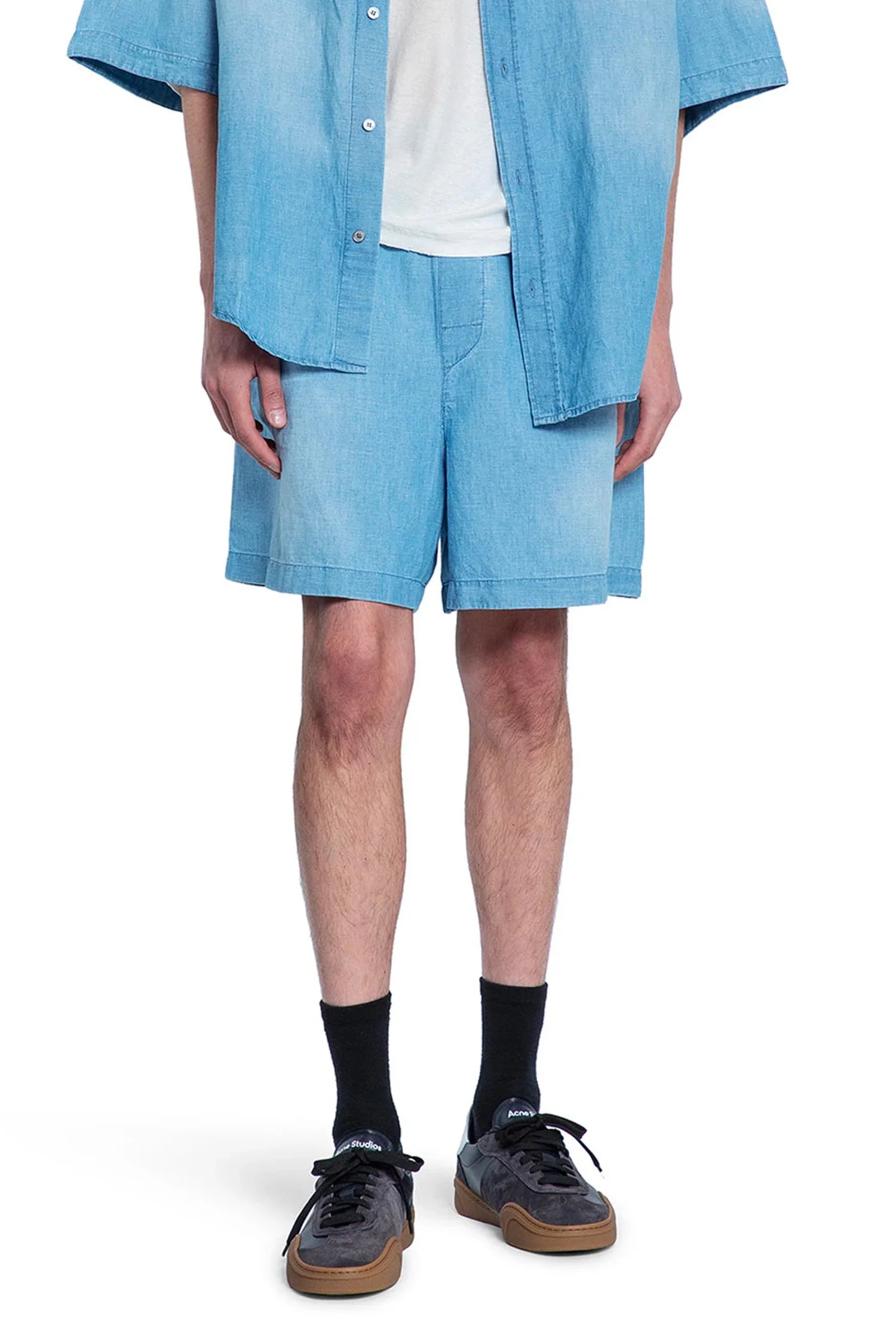 1996 Logo Denim Shorts Acne studios – Гарантія оригінальності – боковий вид