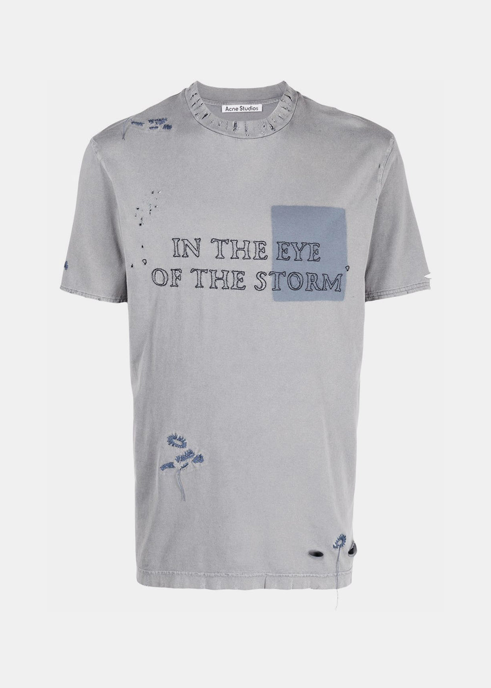 Оригінальна Denim Blue Distressed T-Shirt Acne studios – боковий вид
