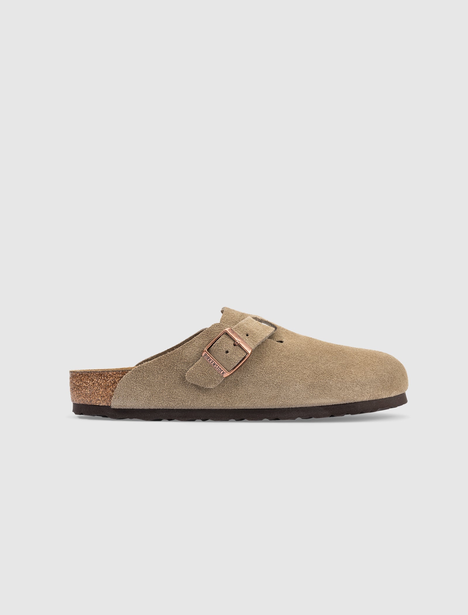 Оригінальна Boston Suede Leather Taupe Birkenstock – боковий вид - BIRKENSTOCK