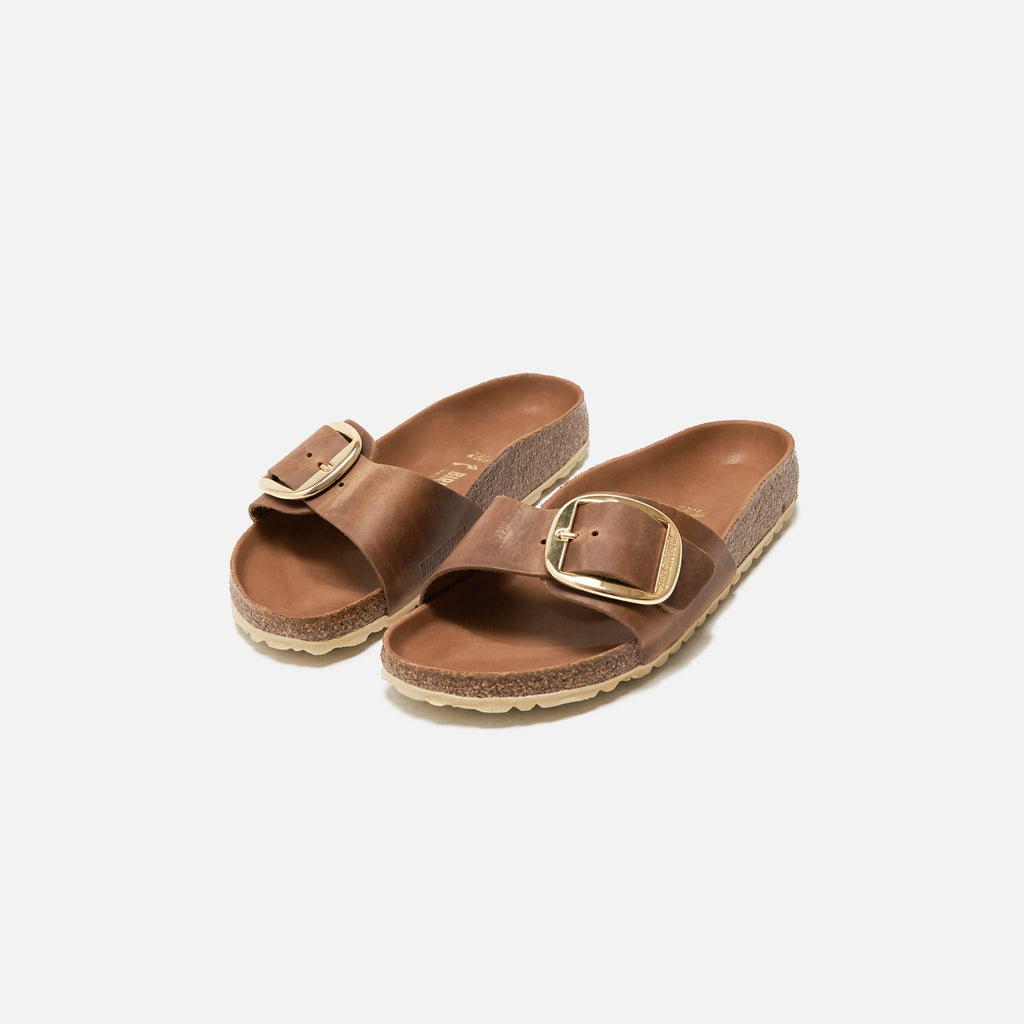 Wmns Madrid Big Buckle Cognac Brown Birkenstock – Гарантія оригінальності – вид ззаду