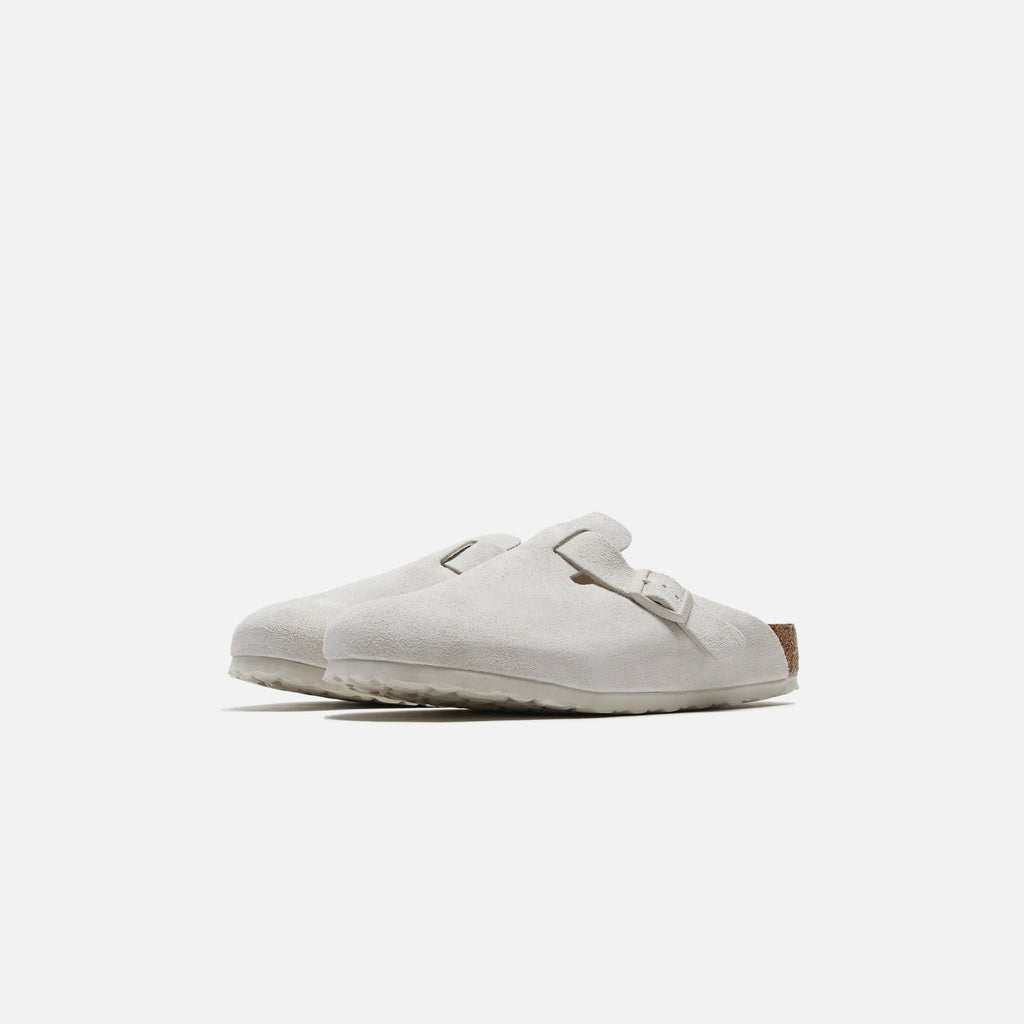 Boston Antique Suede White Birkenstock оригінал – Купити в Україні – вид ззаду